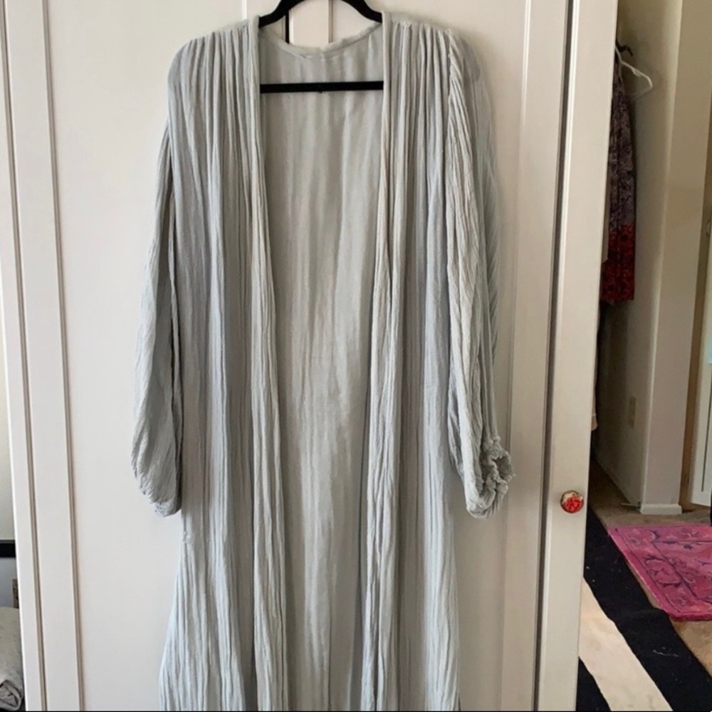 JPB, Ligh Blue Goddess Duster with Drawstring, OS